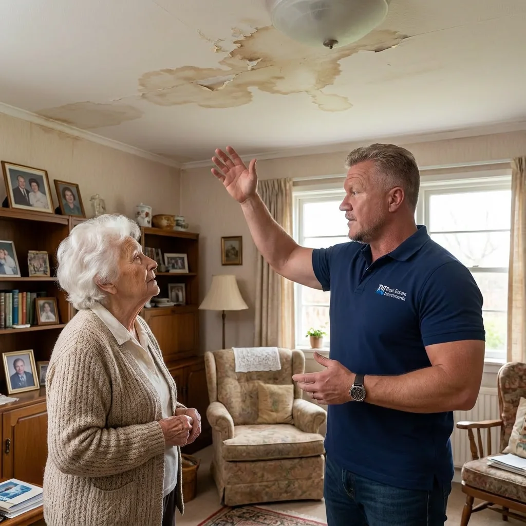 Kenny talking with a homeowner